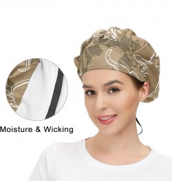 Adjustable Working Caps, Elastic Bandage Tie Back Hats, Cover Hair Bouffant Hats with Sweatband 66 Mammoth $10.19 Balaclavas