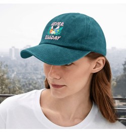 Running Hats for Women Easter Sunday Outdoor Hat for Women Ball Caps Light Weight Hanging with My Peepss Baseball Hat Cyan Bl...