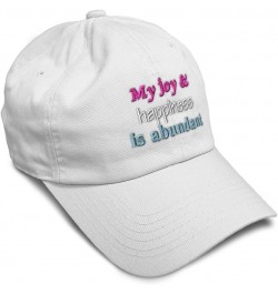 Soft Baseball Cap My Joy & Happiness is Abundant Cotton Dad Hats for Men & Women White $16.51 Baseball Caps