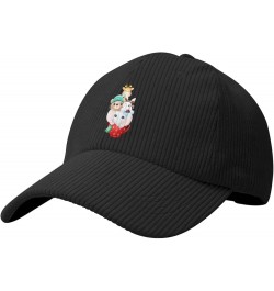 Christmas Cute Animal in A Teacup Baseball Cap for Men Women Caps Corduroy Hat Trucker Hats Black $12.14 Baseball Caps