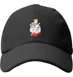 Christmas Cute Animal in A Teacup Baseball Cap for Men Women Caps Corduroy Hat Trucker Hats Black $12.14 Baseball Caps