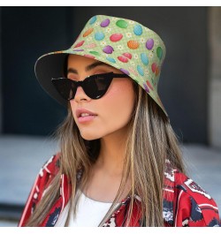 Happy Easter Colorful Easter Eggs Unisex Bucket Hat Sun Cap Outdoor Fisherman Headwear $11.99 Bucket Hats