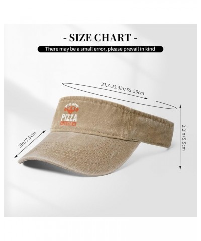 Gym Now Pizza Later Sun Visor Hats for Women Men Sun Hat Vintage Golf Hat Adjustable Baseball Cap Natural $12.13 Visors