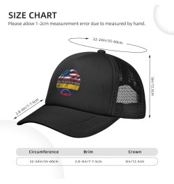 Yes, I'm Both of Them Proud Half USA Half Venezuela Flag Baseball Cap Adjustable Casual Mesh Hats Duck Tongue Hat for Men Wom...