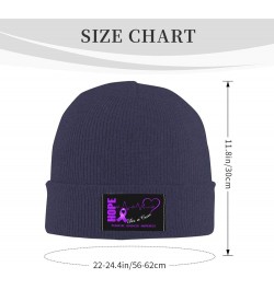 Hope for A Cure Migraine Headache Awareness Beanie Hat for Men Women Hats Skull Cap Warm Cozy Knitted Caps Navy Blue $10.16 S...