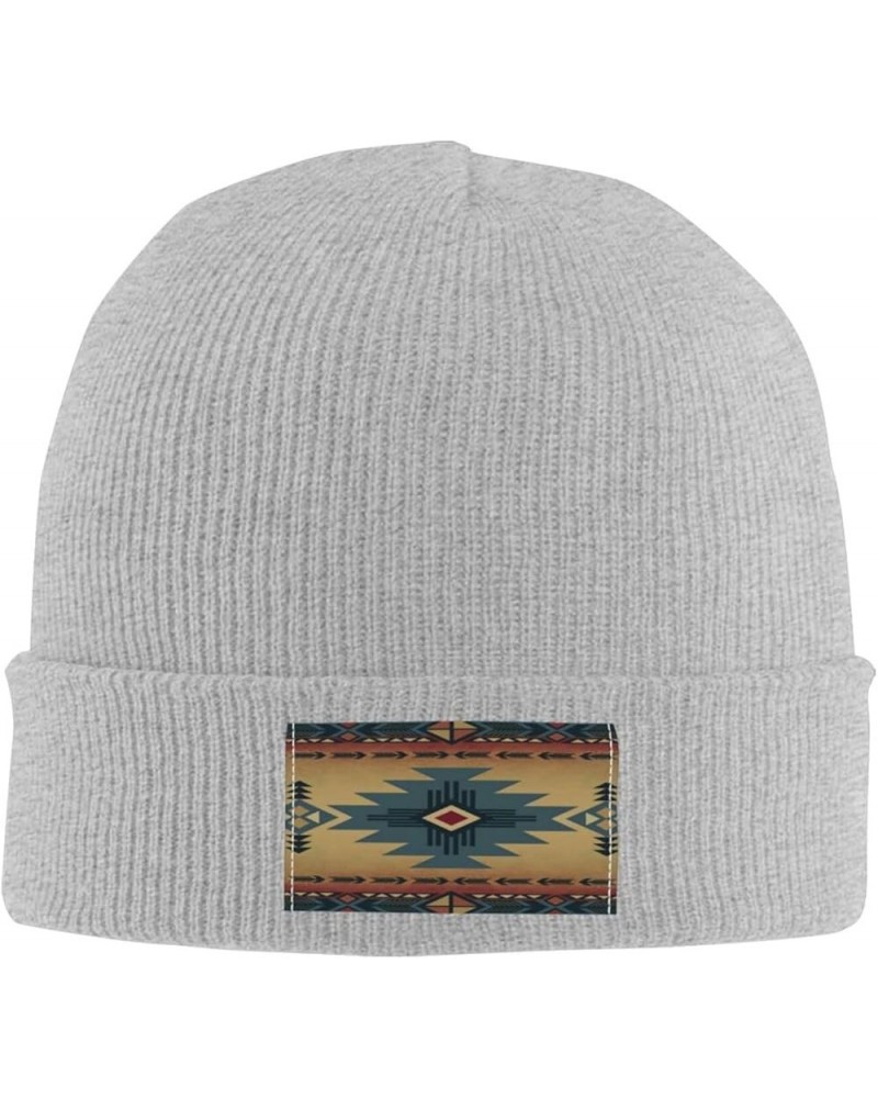 Native American Southwest Indian Ethnic Pattern Winter Hats Thick Knit Cuff Beanie Cap Warm Stocking Beanie Hat for Men Women...