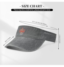 Varsity Vintage Stamp Print Sun Visor Hats for Women Men Adjustable Sports Sun Hats Golf Cap Gray $11.33 Visors