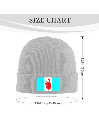 Flag of Koryakia Beanie Hat for Men Women Soft Cozy Skull Cap Winter Warm Knit Hats Gray $12.97 Skullies & Beanies