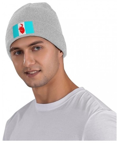 Flag of Koryakia Beanie Hat for Men Women Soft Cozy Skull Cap Winter Warm Knit Hats Gray $12.97 Skullies & Beanies