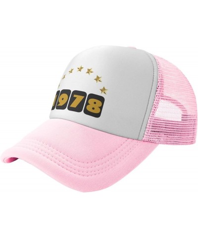 1978 Birthday Mesh Baseball Cap, Adjustable Trucker Hat Snapback Sun Hats for Men Women Pink $11.57 Baseball Caps