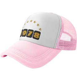 1978 Birthday Mesh Baseball Cap, Adjustable Trucker Hat Snapback Sun Hats for Men Women Pink $11.57 Baseball Caps