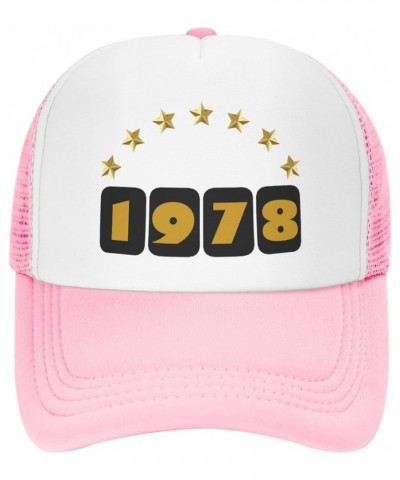 1978 Birthday Mesh Baseball Cap, Adjustable Trucker Hat Snapback Sun Hats for Men Women Pink $11.57 Baseball Caps