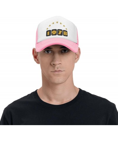 1978 Birthday Mesh Baseball Cap, Adjustable Trucker Hat Snapback Sun Hats for Men Women Pink $11.57 Baseball Caps