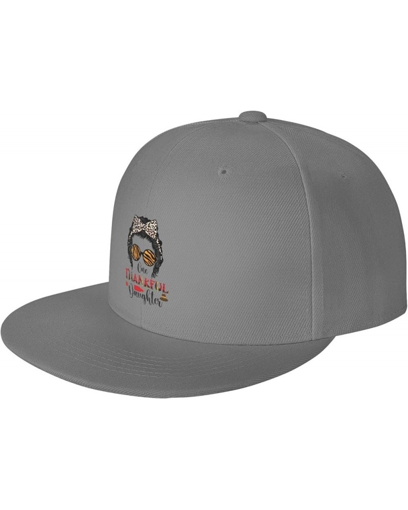 Thanksgiving Daughter Snapback Hats for Men Baseball Cap Trucker Hat Flat Brim Hats Gray $10.72 Baseball Caps