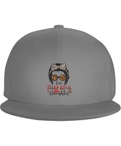 Thanksgiving Daughter Snapback Hats for Men Baseball Cap Trucker Hat Flat Brim Hats Gray $10.72 Baseball Caps