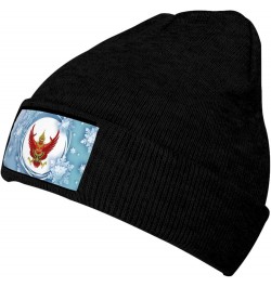 Emblem of Thailand Knitted Hat Acrylic Cold Weather Hat Warm Brimless hat Elastic Force Caps Black $11.52 Skullies & Beanies