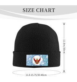 Emblem of Thailand Knitted Hat Acrylic Cold Weather Hat Warm Brimless hat Elastic Force Caps Black $11.52 Skullies & Beanies