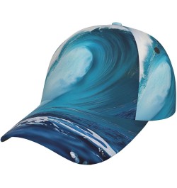 Books Dad Golf Hats,Unisex Baseball Cap,Adjustable Polo Hat for Men Women,Sport Hat Big Ocean Wave Hd $14.48 Baseball Caps