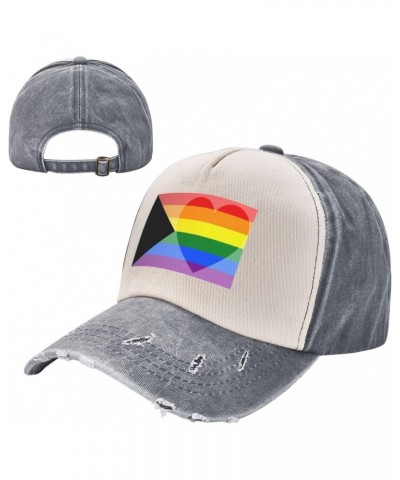 Demihomoromantic Pride Flag LGBTQ Baseball Cap Adult Adjustable Casual Duck Tongue Hat Golf Caps Trucker Hats Gray $10.65 Bas...