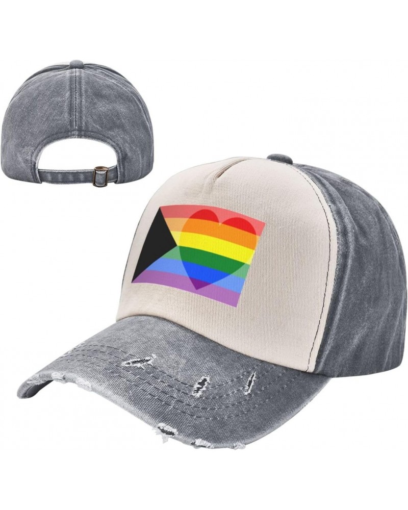 Demihomoromantic Pride Flag LGBTQ Baseball Cap Adult Adjustable Casual Duck Tongue Hat Golf Caps Trucker Hats Gray $10.65 Bas...