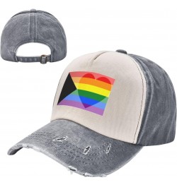 Demihomoromantic Pride Flag LGBTQ Baseball Cap Adult Adjustable Casual Duck Tongue Hat Golf Caps Trucker Hats Gray $10.65 Bas...