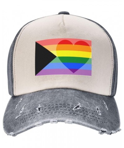 Demihomoromantic Pride Flag LGBTQ Baseball Cap Adult Adjustable Casual Duck Tongue Hat Golf Caps Trucker Hats Gray $10.65 Bas...