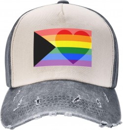 Demihomoromantic Pride Flag LGBTQ Baseball Cap Adult Adjustable Casual Duck Tongue Hat Golf Caps Trucker Hats Gray $10.65 Bas...