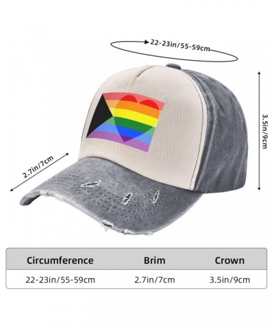 Demihomoromantic Pride Flag LGBTQ Baseball Cap Adult Adjustable Casual Duck Tongue Hat Golf Caps Trucker Hats Gray $10.65 Bas...