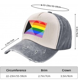 Demihomoromantic Pride Flag LGBTQ Baseball Cap Adult Adjustable Casual Duck Tongue Hat Golf Caps Trucker Hats Gray $10.65 Bas...