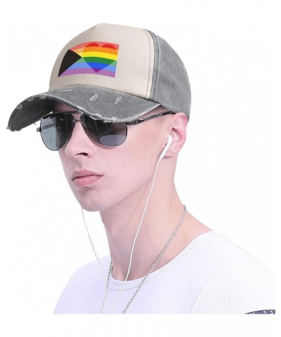 Demihomoromantic Pride Flag LGBTQ Baseball Cap Adult Adjustable Casual Duck Tongue Hat Golf Caps Trucker Hats Gray $10.65 Bas...