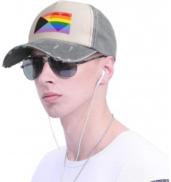 Demihomoromantic Pride Flag LGBTQ Baseball Cap Adult Adjustable Casual Duck Tongue Hat Golf Caps Trucker Hats Gray $10.65 Bas...