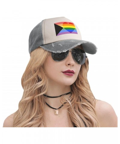 Demihomoromantic Pride Flag LGBTQ Baseball Cap Adult Adjustable Casual Duck Tongue Hat Golf Caps Trucker Hats Gray $10.65 Bas...