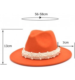 Men and Women Felt Fedora Hat, Wide Brim Derby Hat with Pearl Band Packable Party Wedding Church Jazz Panama Hats Blue $14.73...