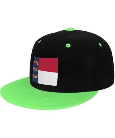 Flag of North Carolina Snapback Hat for Men Women Baseball Cap Trucker Flat Bill Hats Dad Caps Green $12.60 Baseball Caps