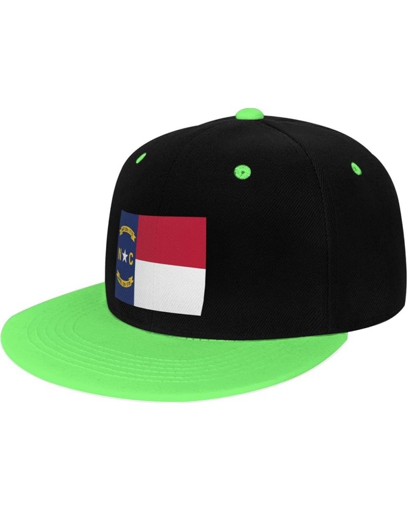 Flag of North Carolina Snapback Hat for Men Women Baseball Cap Trucker Flat Bill Hats Dad Caps Green $12.60 Baseball Caps