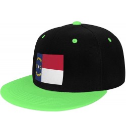 Flag of North Carolina Snapback Hat for Men Women Baseball Cap Trucker Flat Bill Hats Dad Caps Green $12.60 Baseball Caps