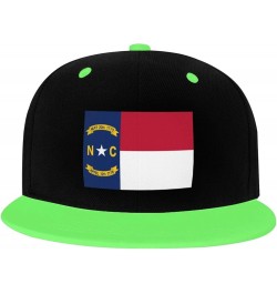 Flag of North Carolina Snapback Hat for Men Women Baseball Cap Trucker Flat Bill Hats Dad Caps Green $12.60 Baseball Caps