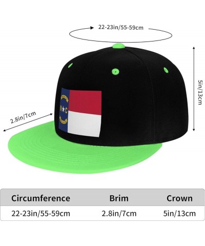 Flag of North Carolina Snapback Hat for Men Women Baseball Cap Trucker Flat Bill Hats Dad Caps Green $12.60 Baseball Caps