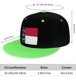 Flag of North Carolina Snapback Hat for Men Women Baseball Cap Trucker Flat Bill Hats Dad Caps Green $12.60 Baseball Caps