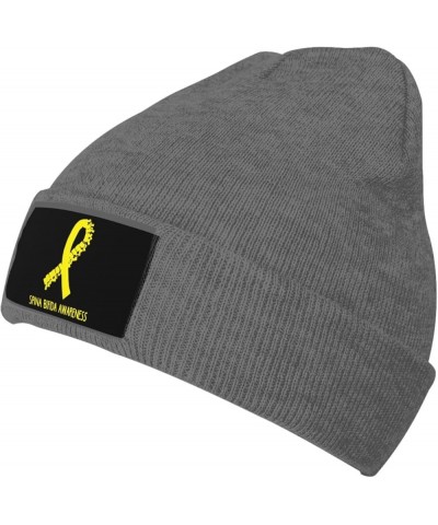 Spina Bifida Awareness Knit Beanie Hats Men Women Black Winter Hats Skull Caps Warm Classic Slouchy Deep Heather $11.31 Skull...