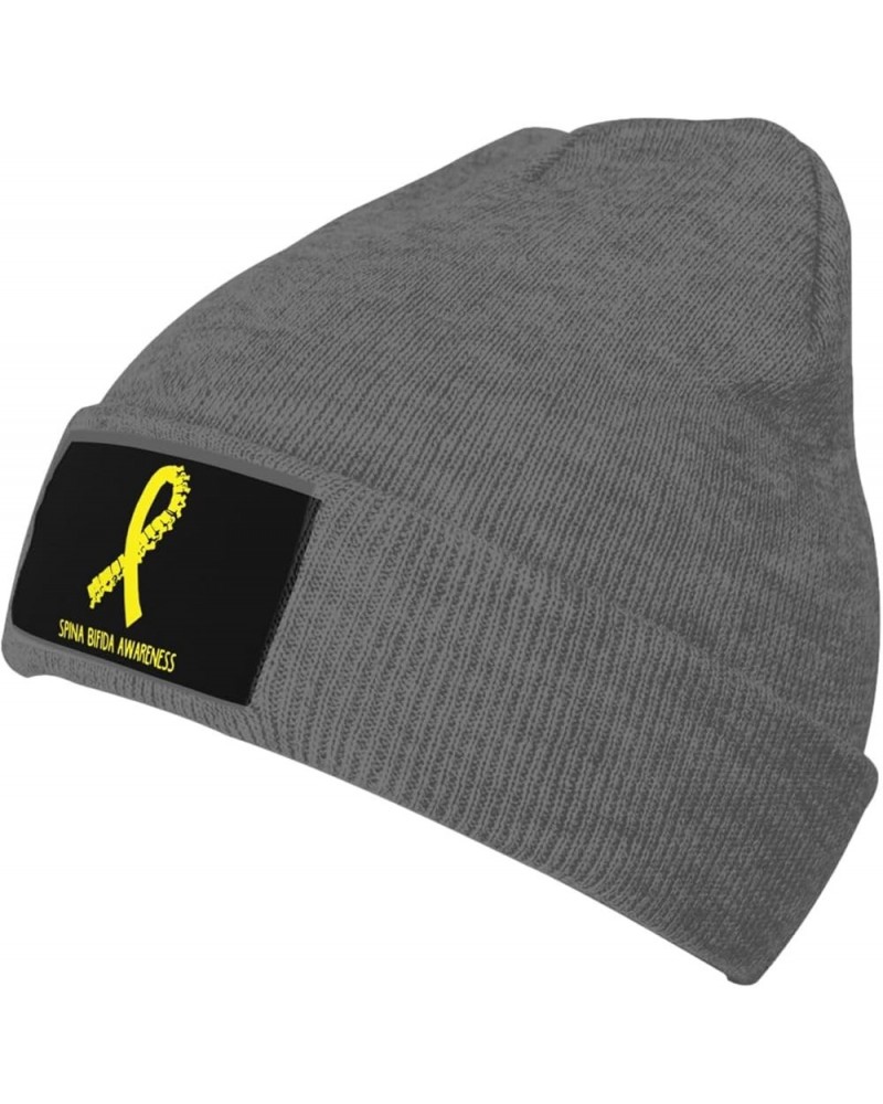 Spina Bifida Awareness Knit Beanie Hats Men Women Black Winter Hats Skull Caps Warm Classic Slouchy Deep Heather $11.31 Skull...