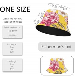 Funny Bucket Hats Art Bucket Hat Flower Packable Women Hat for Travel Accessories for Vacation Must Haves Romantic 1 $10.40 B...