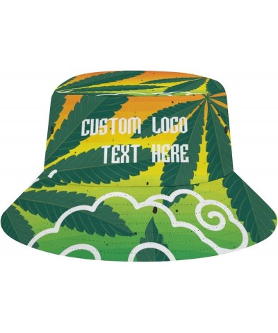 Custom Bucket Hat, Add Text Design Custom Your Own Bucket Hat for Women Men, Summer Vacation Travel Style $14.39 Bucket Hats