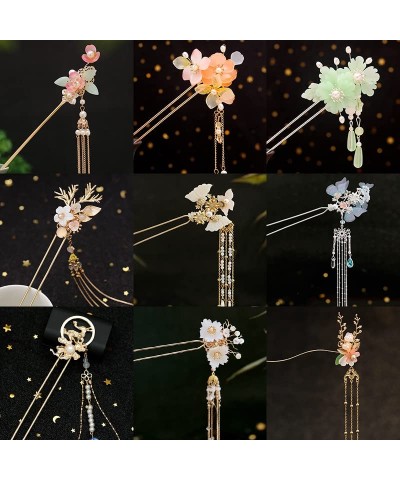 Women's Antique Hairpin Step Rocking Buckle Flower Beads Tassel Hairpin 10 $19.71 Headbands