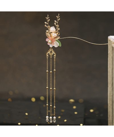 Women's Antique Hairpin Step Rocking Buckle Flower Beads Tassel Hairpin 10 $19.71 Headbands