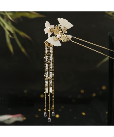 Women's Antique Hairpin Step Rocking Buckle Flower Beads Tassel Hairpin 10 $19.71 Headbands