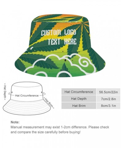 Custom Bucket Hat, Add Text Design Custom Your Own Bucket Hat for Women Men, Summer Vacation Travel Style $14.39 Bucket Hats