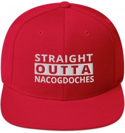 Straight Outta Nacogdoches Snapback Hat Texas Red $18.69 Baseball Caps