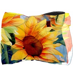 Scarf for Women,Womens Scarf,Head Scarf for Women,Wildflower Watercolor Sunflower $11.66 Scarves