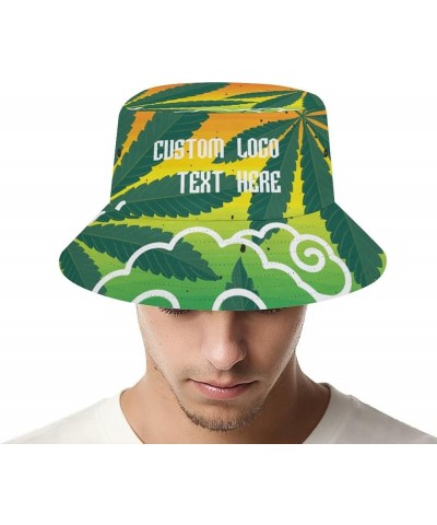 Custom Bucket Hat, Add Text Design Custom Your Own Bucket Hat for Women Men, Summer Vacation Travel Style $14.39 Bucket Hats